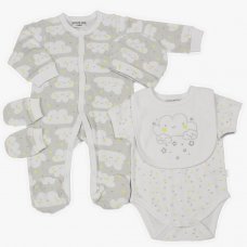 WF1858: Baby Unisex 5 Piece Net Bag Gift Set (0-9 Months)